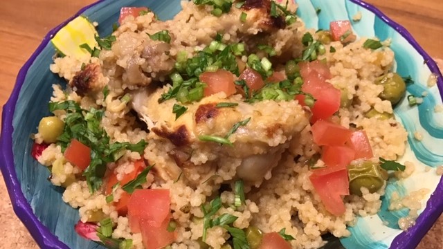 Cuscuz marroquino com frango