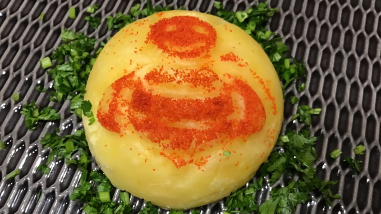 Purê de mandioca com páprica