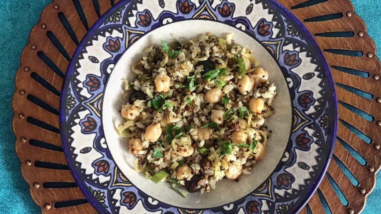 Arroz com mix de especiarias e grãos