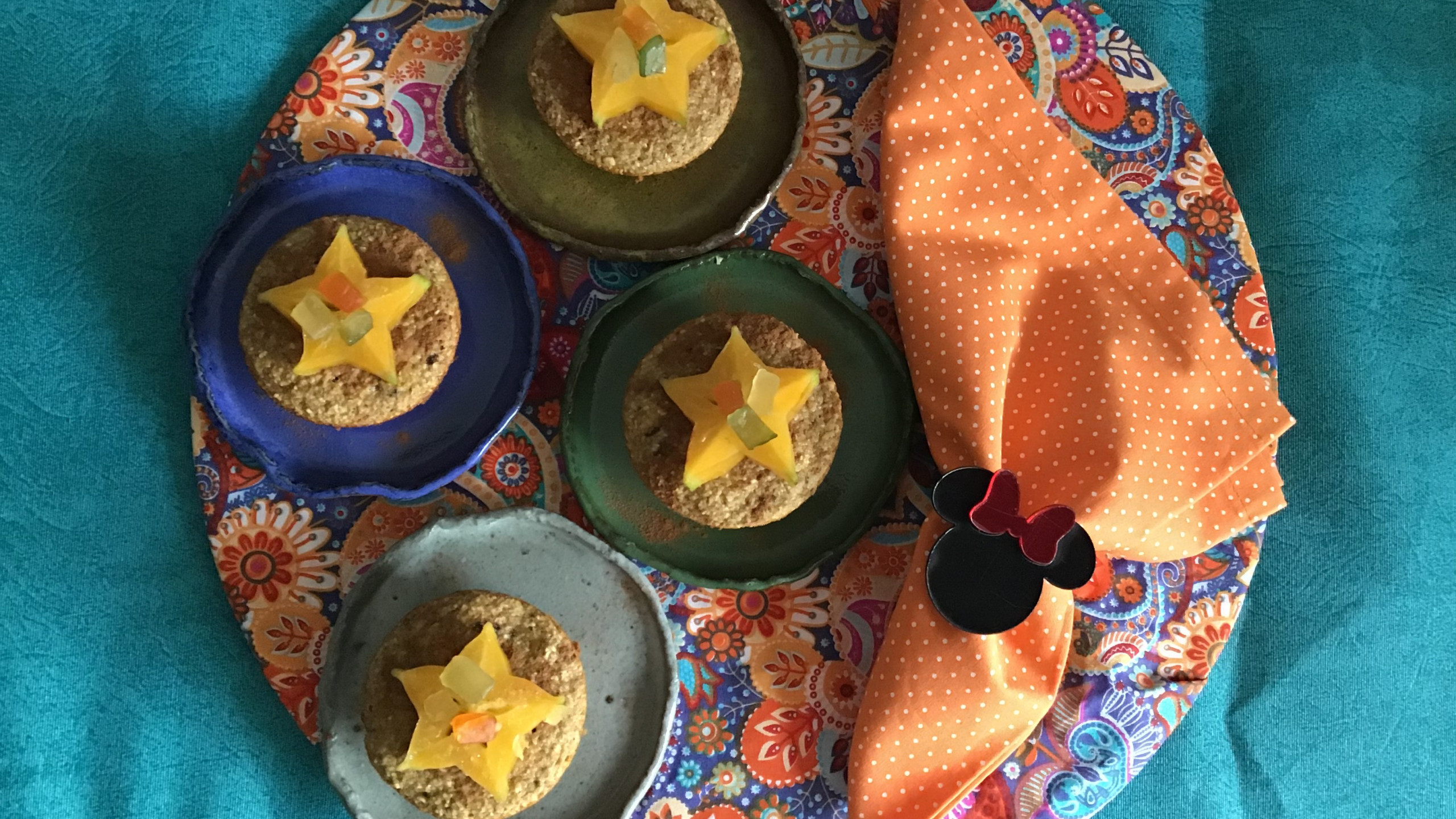 Muffin com frutas cristalizadas